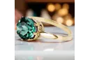 Ring Vintage Schmuck Smaragd 14 Karat Gelbgold vrc366y